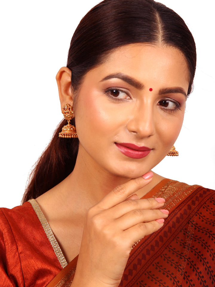 Atulya Jhumka - 925 silver gold polish