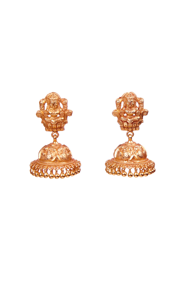 Atulya Jhumka - 925 silver gold polish