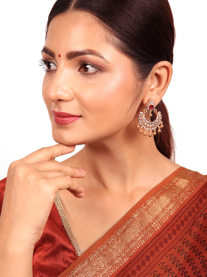 Avani Chaandbali Earring - 925 silver gold polish