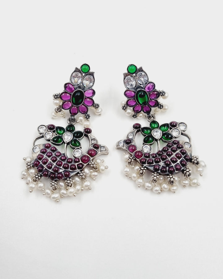 Sterling silver Earring, Unique collections, 925 Silver jewelry, Festival, wedding jewelry, Navarathri, Christmas, Gifts