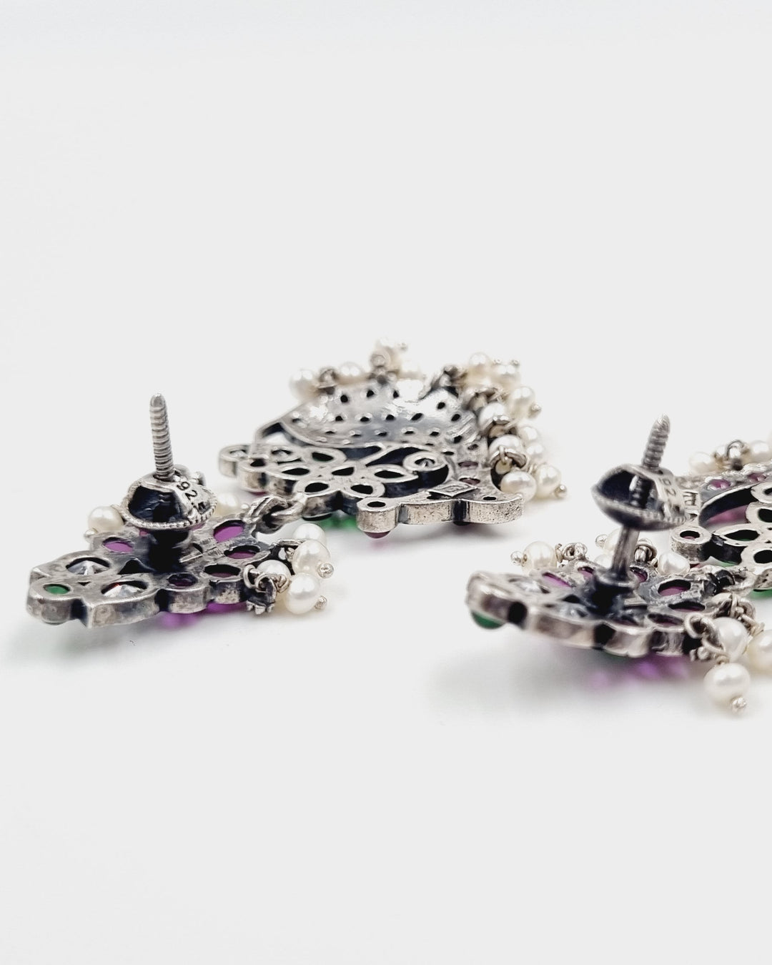 Sterling silver Earring, Unique collections, 925 Silver jewelry, Festival, wedding jewelry, Navarathri, Christmas, Gifts
