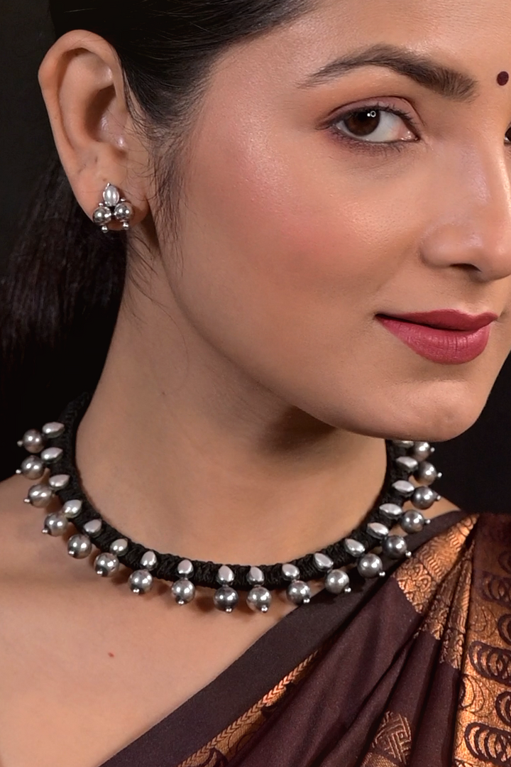 Sterling silver jewelry, 925 silver, Thread chain, Pearl chain, Pearl stud, Christmas, Gifts