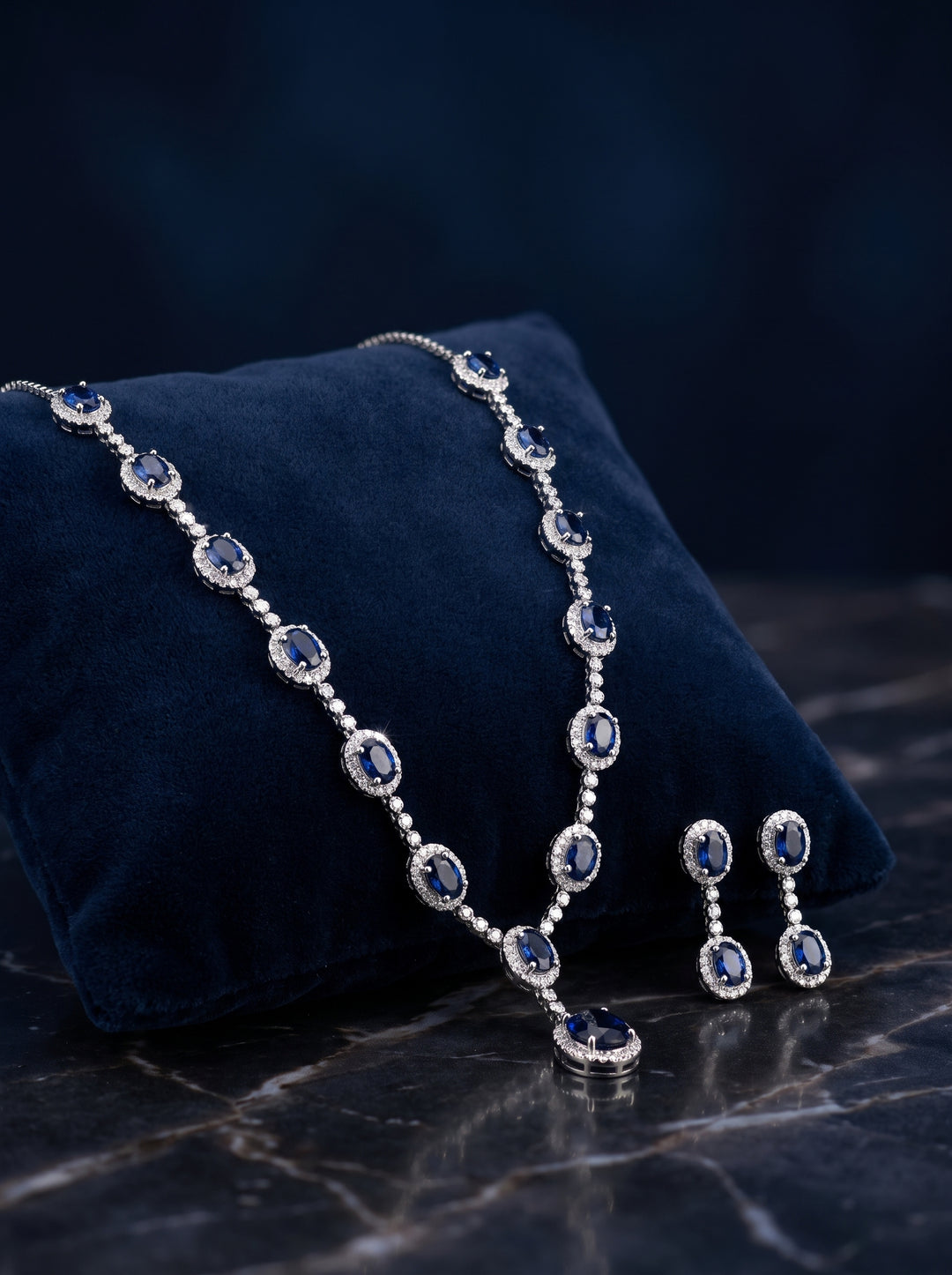 Blue gemstone jewelry