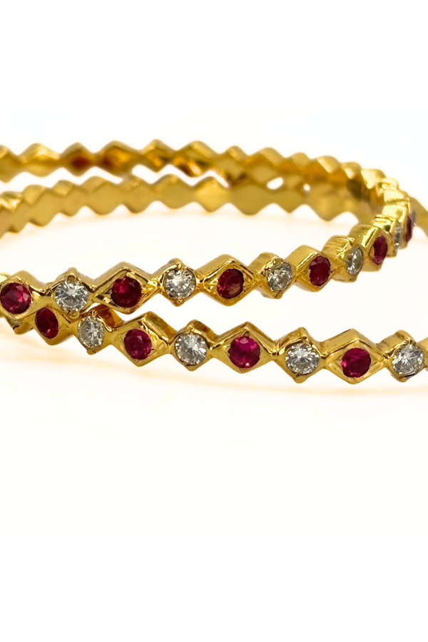 925 silver gold plated - Bangel 2.8 size