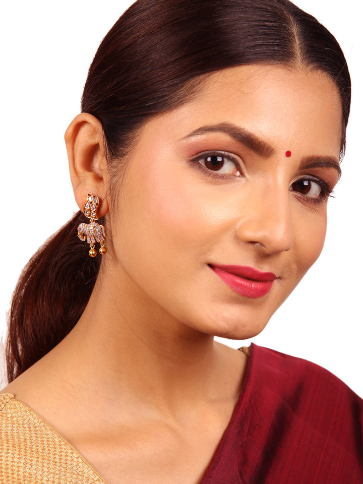 Bharani Earring - 925 silver gold polish