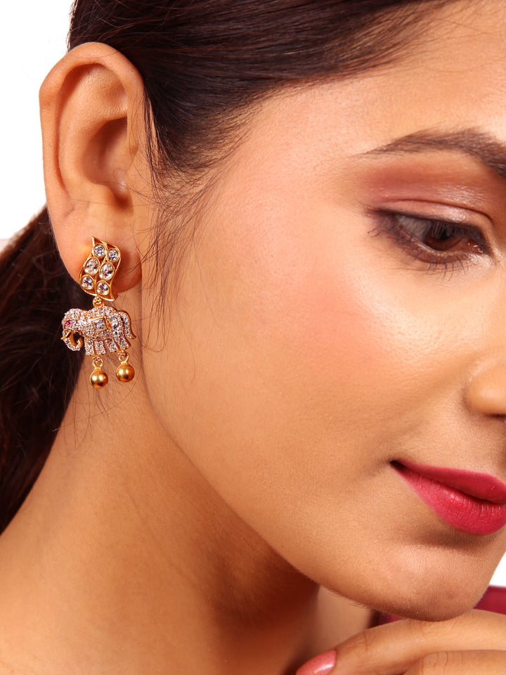 Bharani Earring - 925 silver gold polish