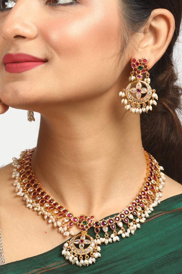 Bhavana Necklace - 925 silver gold polish