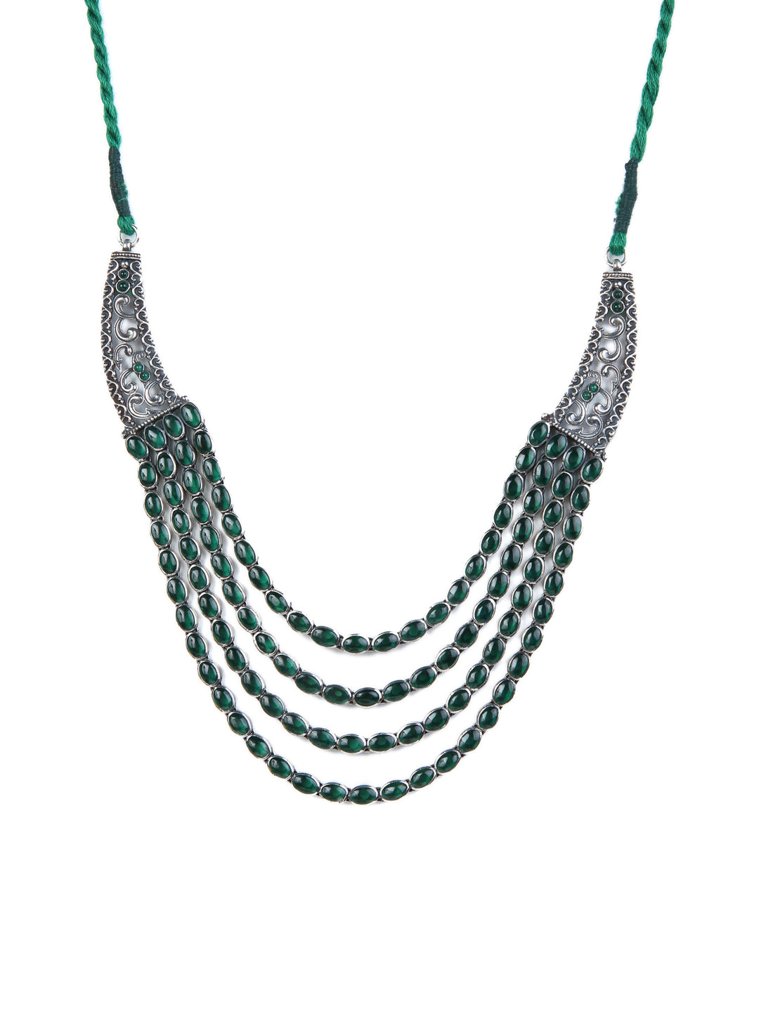 Bhavani Necklace - 925 silver oxidized