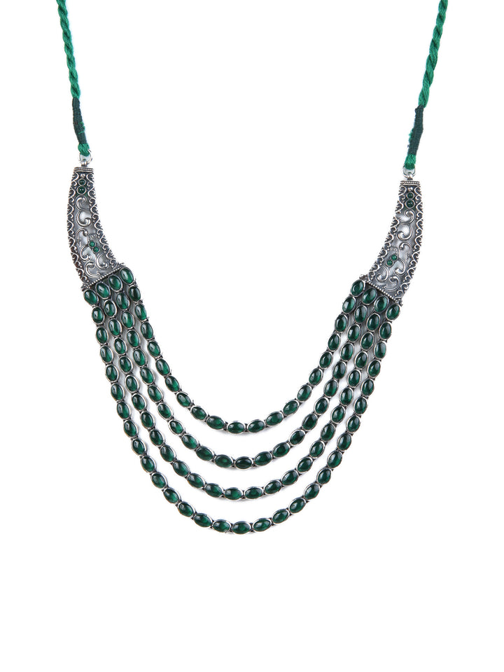 Bhavani Necklace - 925 silver oxidized