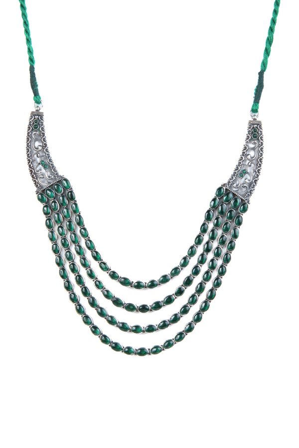 Bhavani Necklace - 925 silver oxidized
