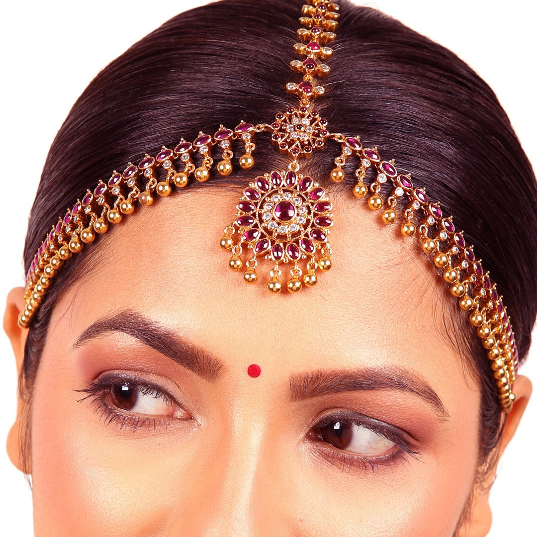 925 silver Nethi chutti Maang tika