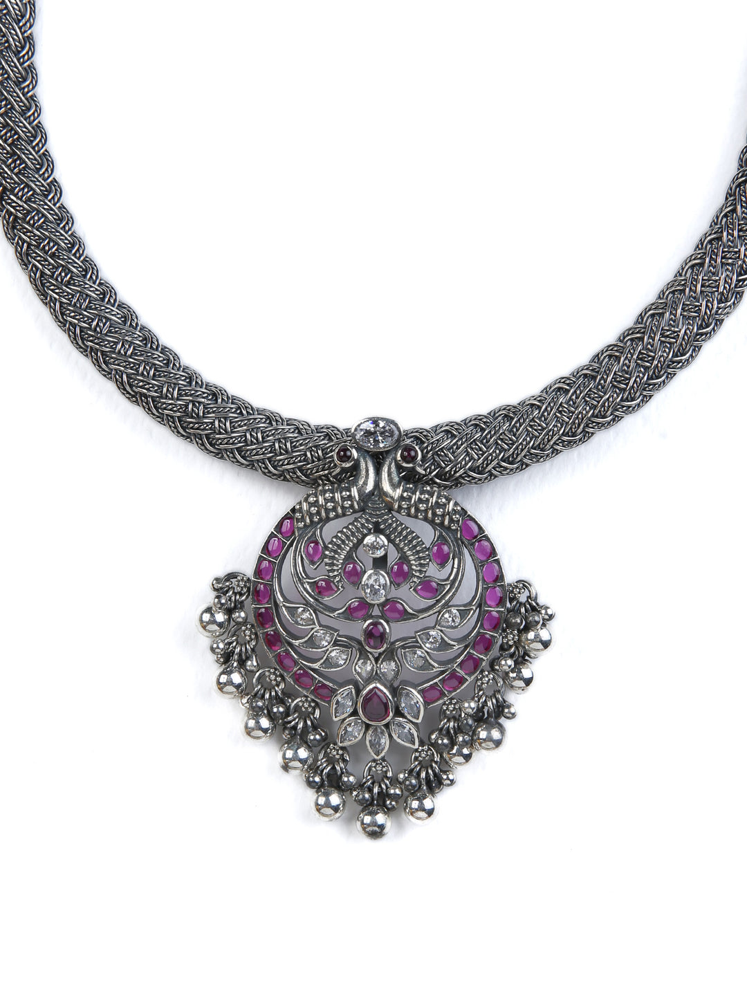 Brinda Necklace - 925 oxidized silver