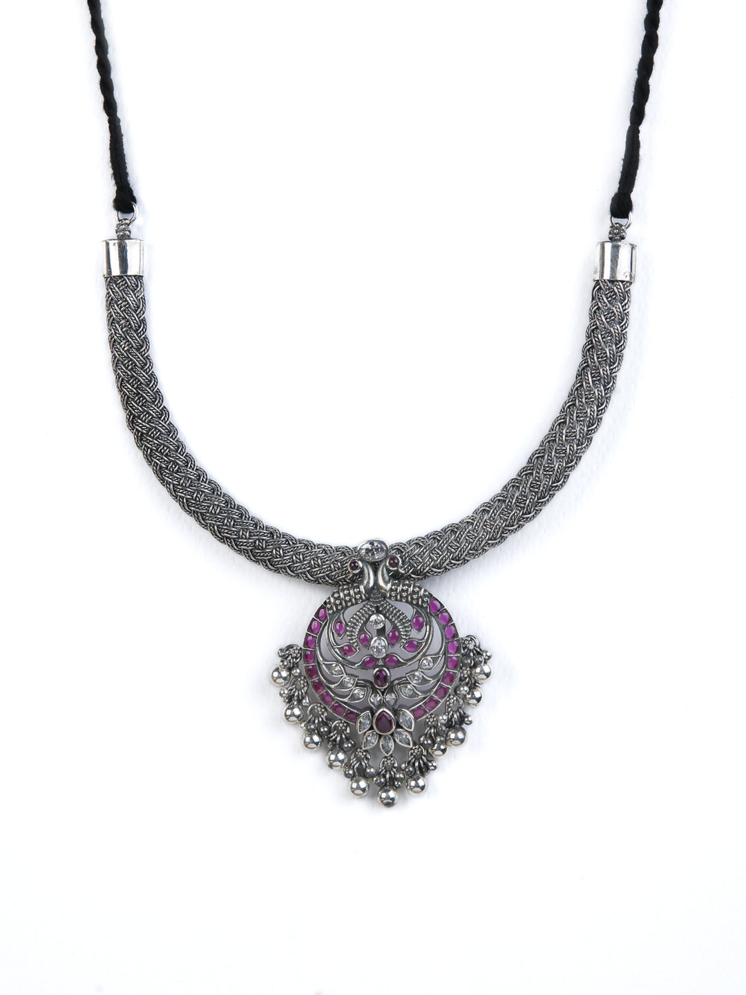 Brinda Necklace - 925 oxidized silver