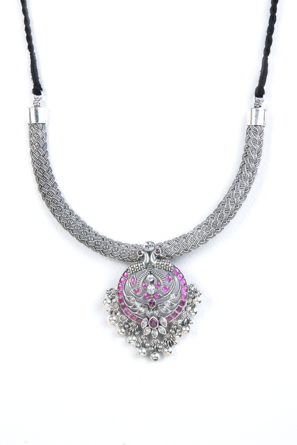 Brinda Necklace - 925 oxidized silver