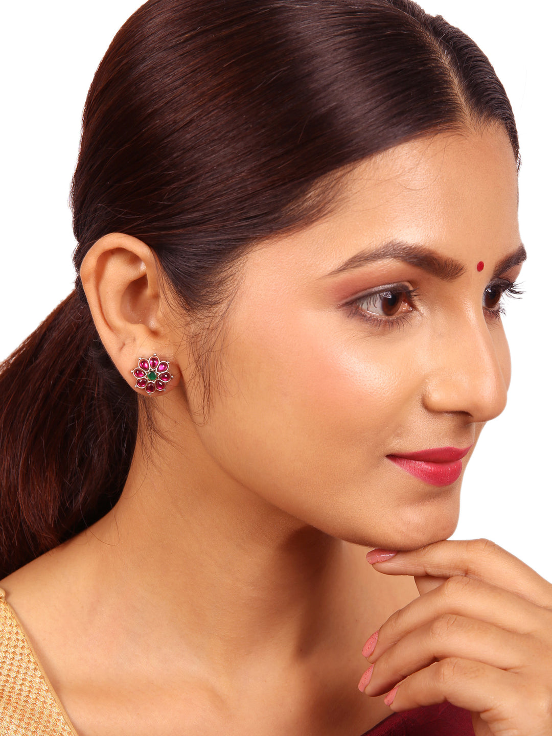 Chadini Stud - 925 silver oxidized - Earrings