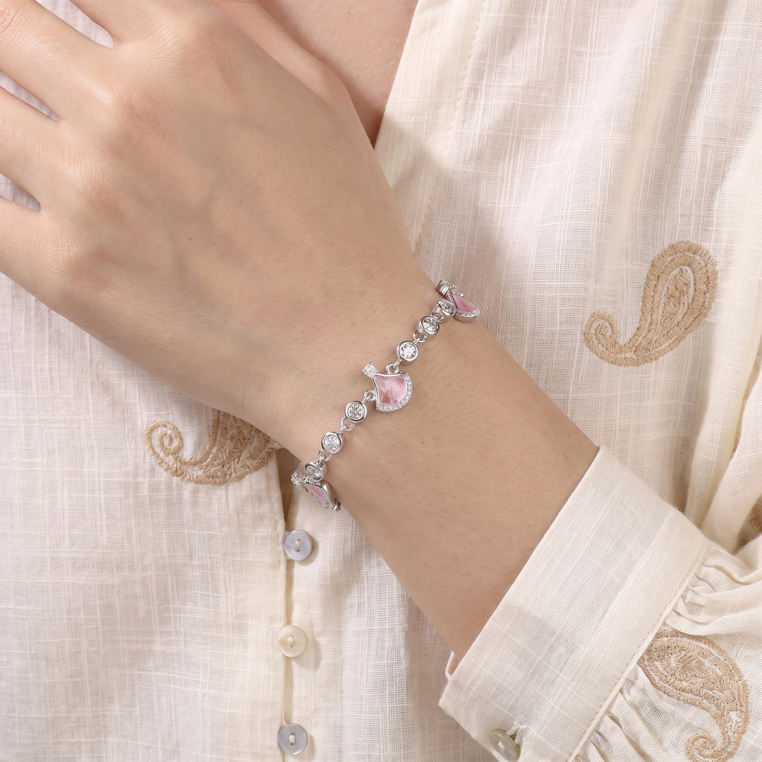 Pink Silver Bracelet