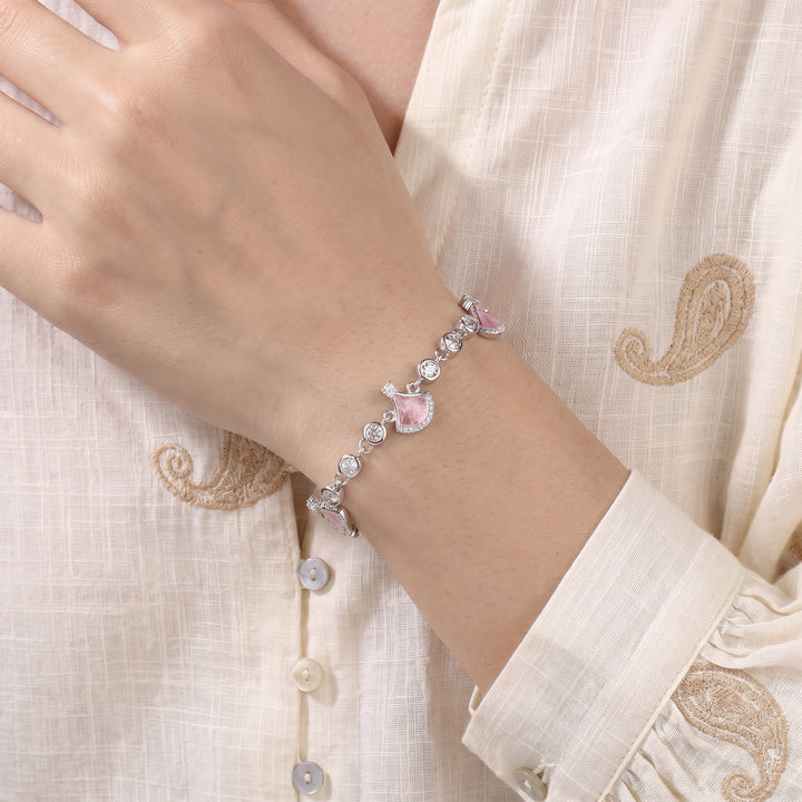 Pink Silver Bracelet