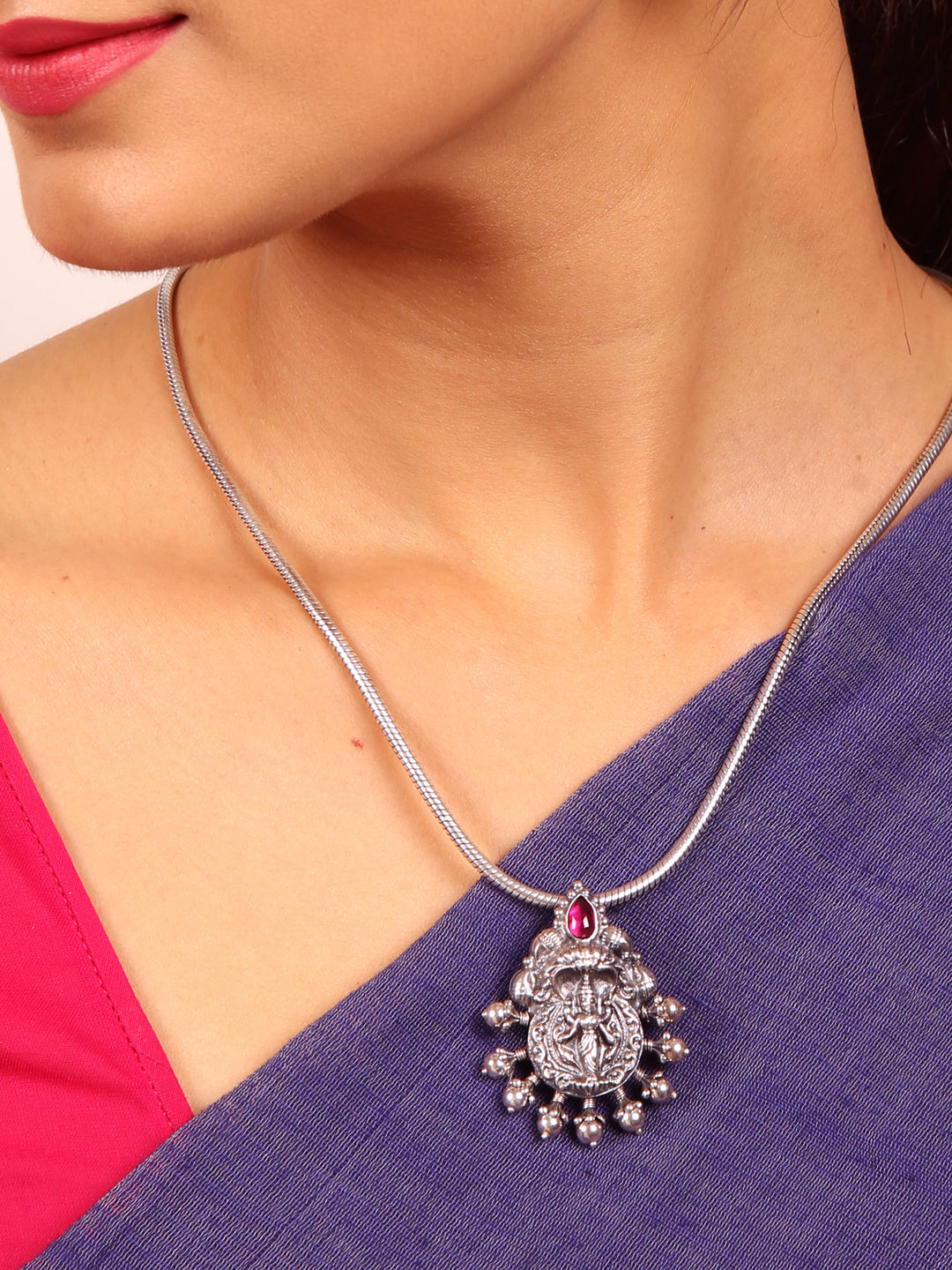 Charmi Necklace - 925 oxidized silver
