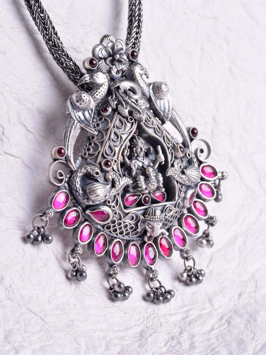 Charvi Necklace - 925 oxidized silver