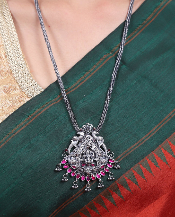 Charvi Necklace - 925 oxidized silver