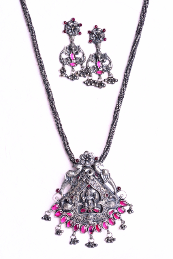 Charvi Necklace - 925 oxidized silver