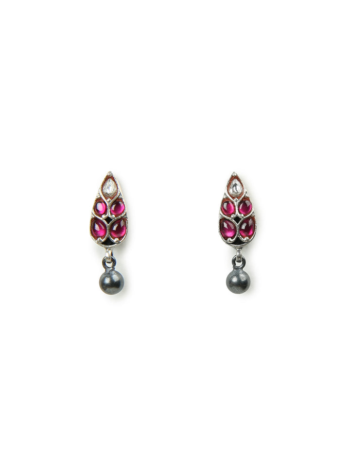 Charvi Stud-925 silver (Oxidized)-Earrings