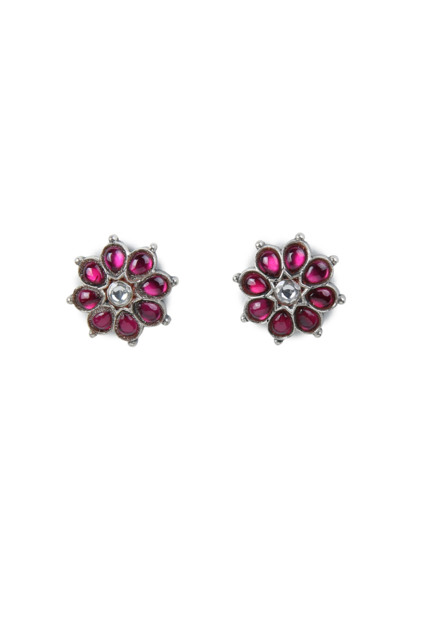 Kalpana Stud-925 silver oxidized