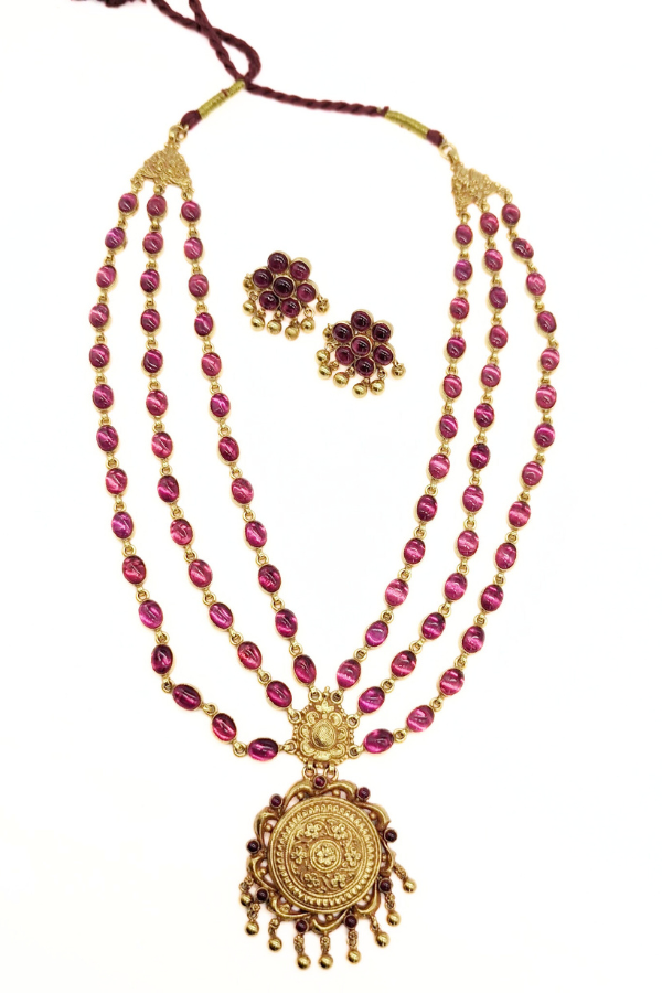 Chitrani Necklace - 925 silver gold polish