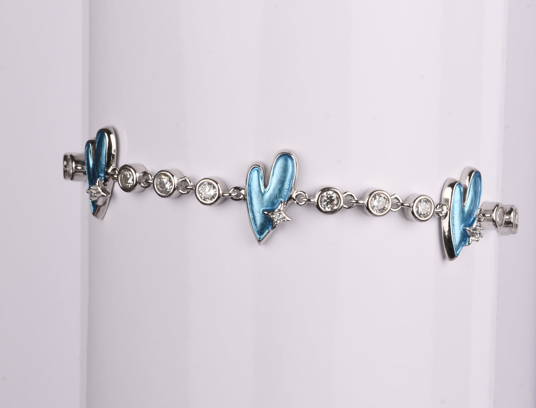 Blue Dila Silver Bracelet