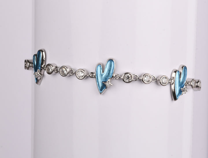 Blue Dila Silver Bracelet
