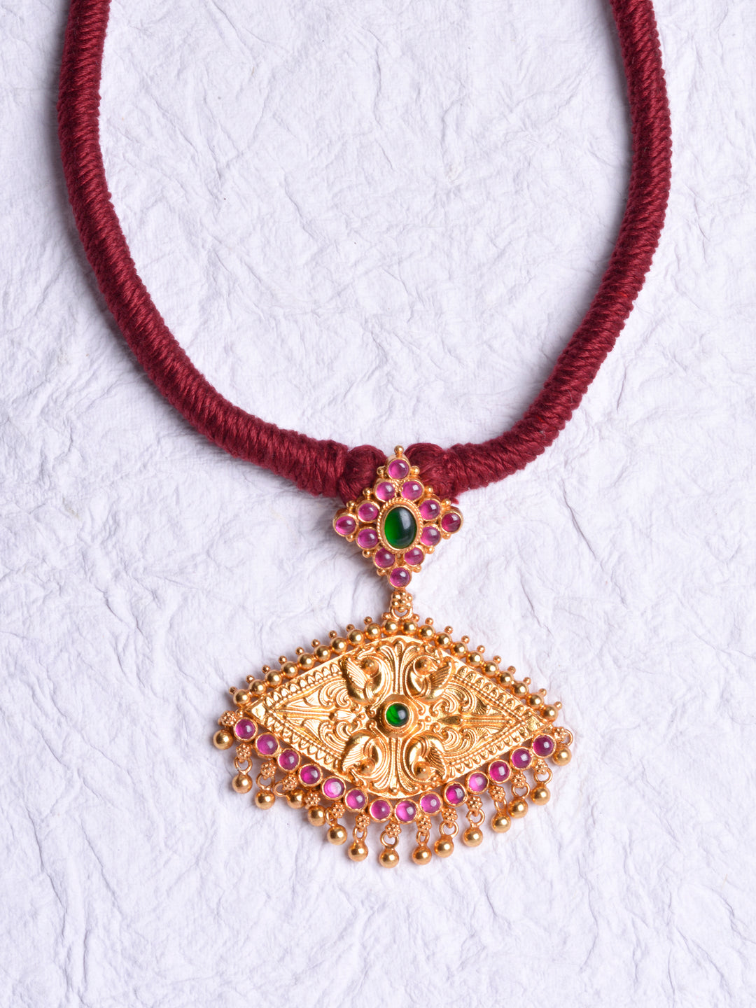 Daamini Necklace - 925 silver gold polish