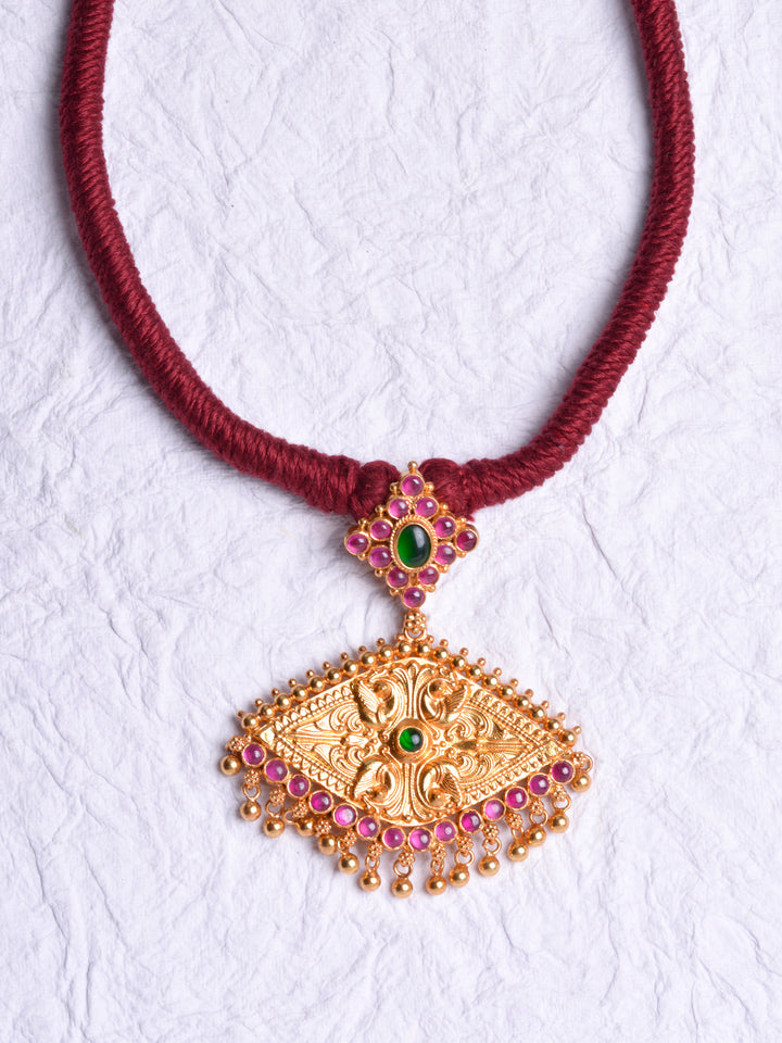 Daamini Necklace - 925 silver gold polish