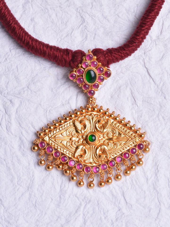 Daamini Necklace - 925 silver gold polish