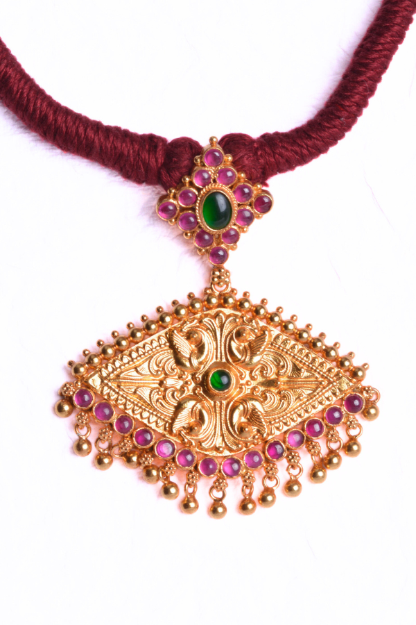 Daamini Necklace - 925 silver gold polish