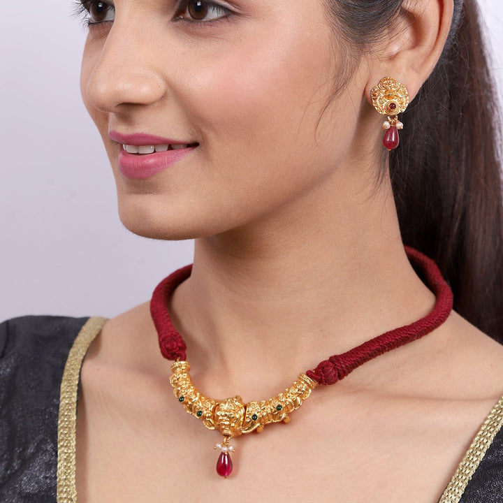 Danvi Necklace - 925 silver gold polish