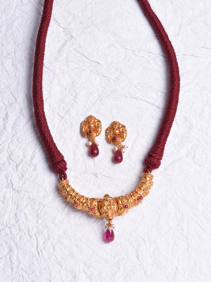 Danvi Necklace - 925 silver gold polish