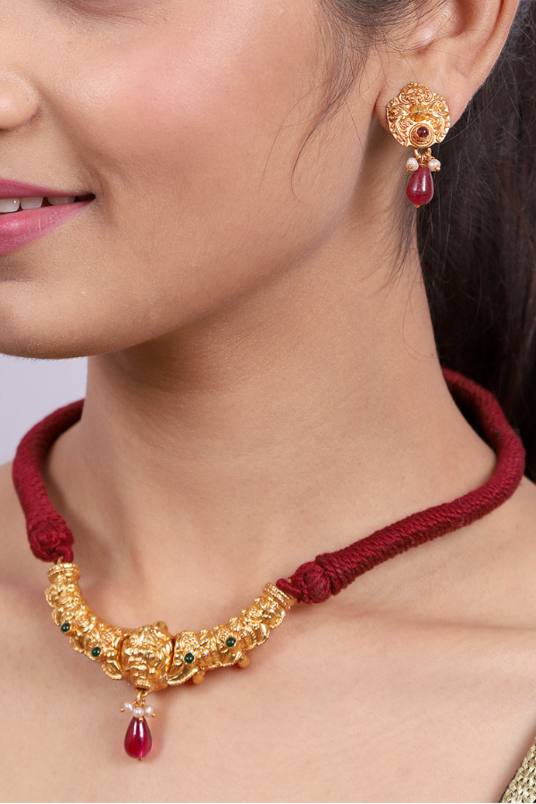 Danvi Necklace - 925 silver gold polish