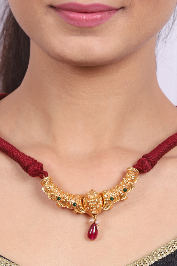 Danvi Necklace - 925 silver gold polish