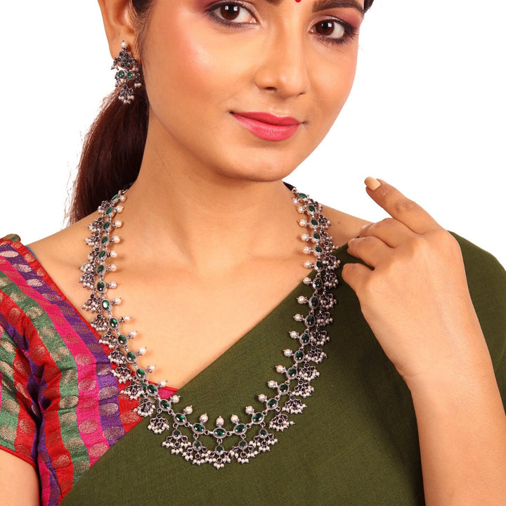 Deeksha Necklace - 925 oxidized silver