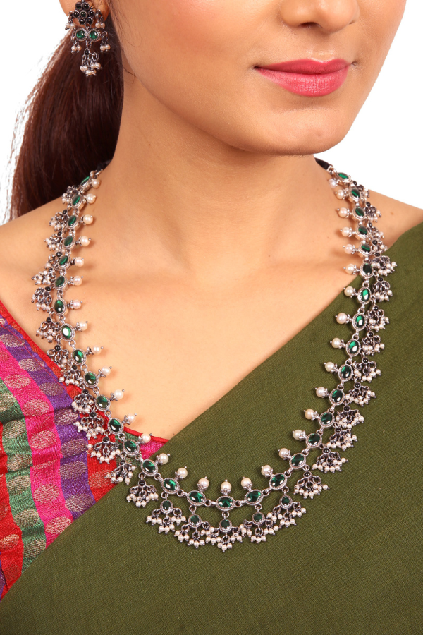 Deeksha Necklace - 925 oxidized silver