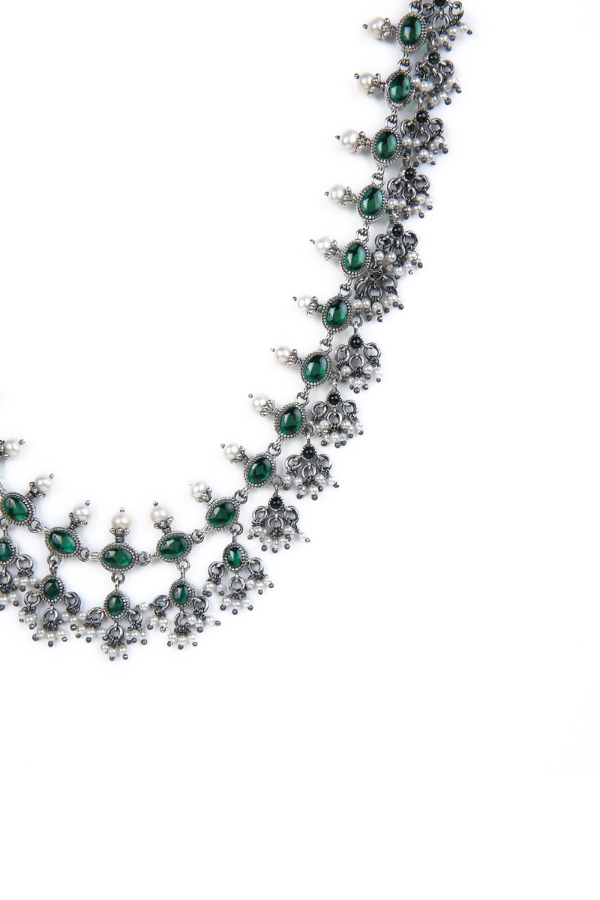 Deeksha Necklace - 925 oxidized silver