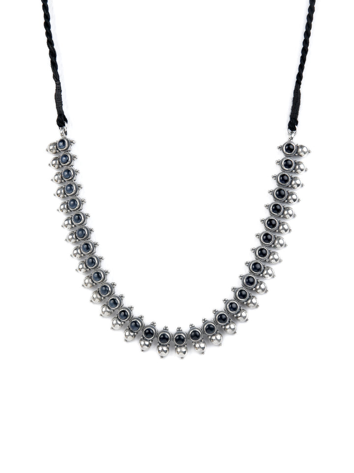 Deewena Necklace - 925 oxidized silver
