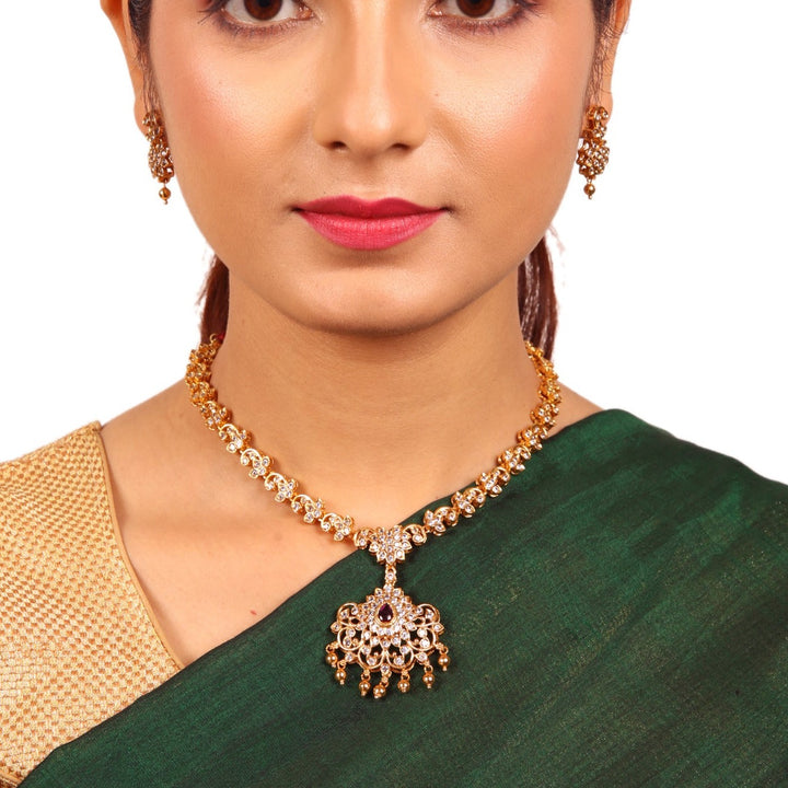 Devi Necklace - 925 silver gold polish