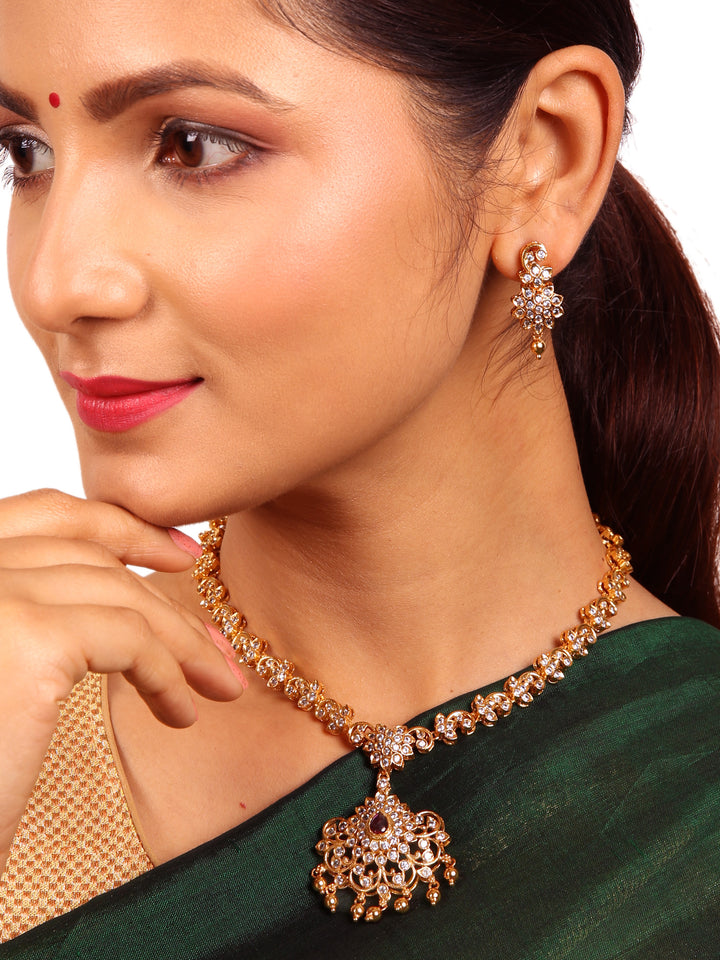 Devi Necklace - 925 silver gold polish