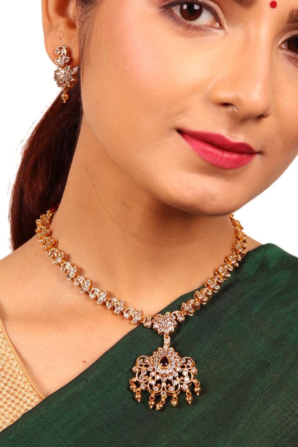 Devi Necklace - 925 silver gold polish