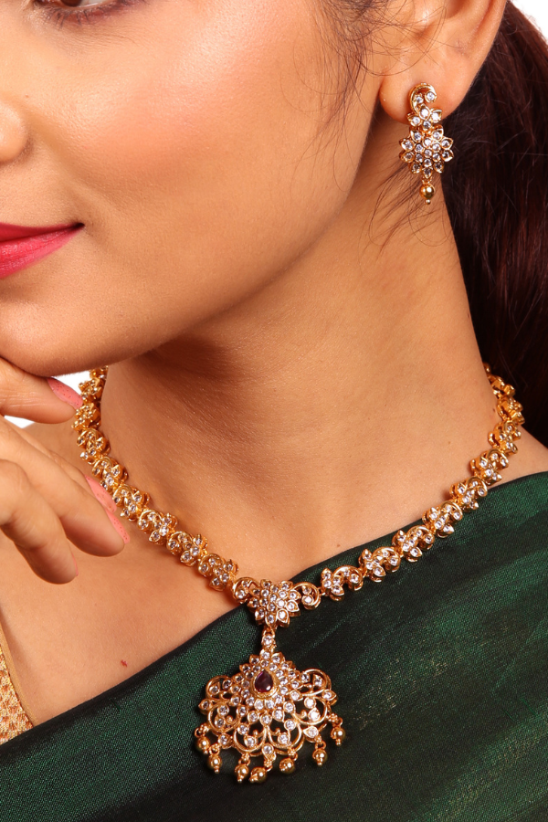 Devi Necklace - 925 silver gold polish