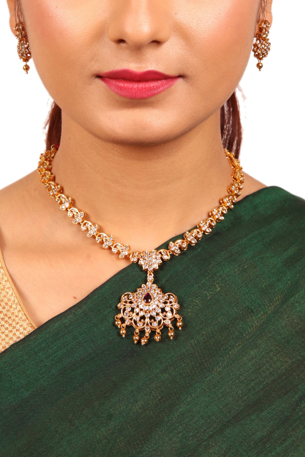 Devi Necklace - 925 silver gold polish