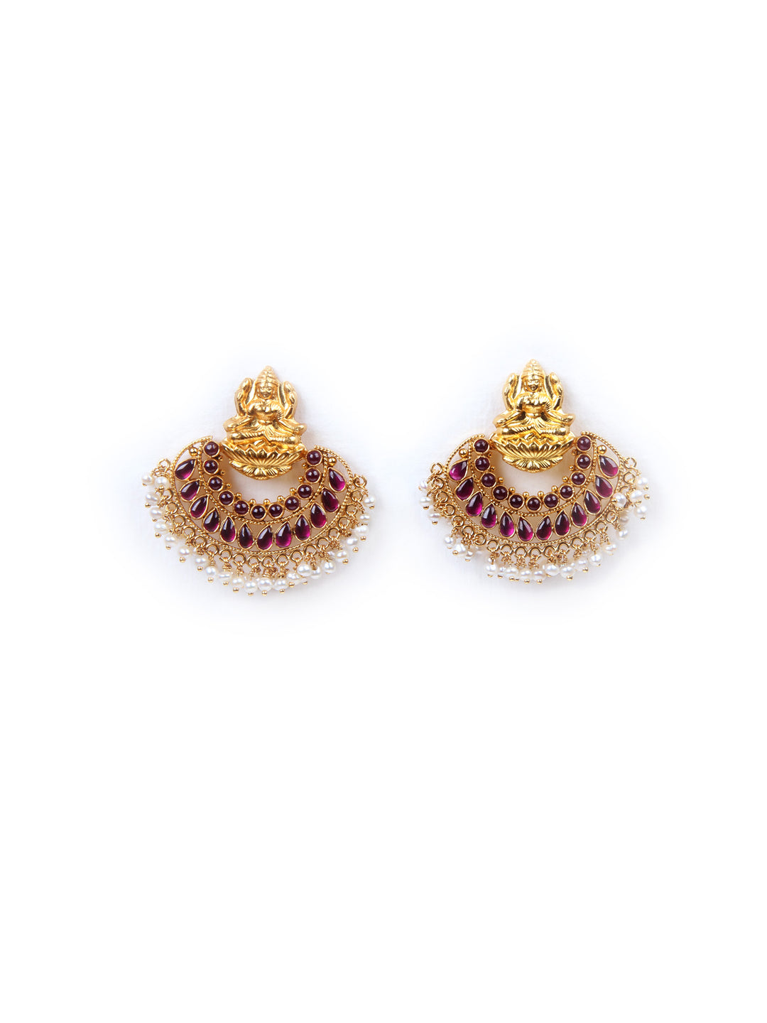 Dharani Chaandbali Earring - 925 silver gold polish