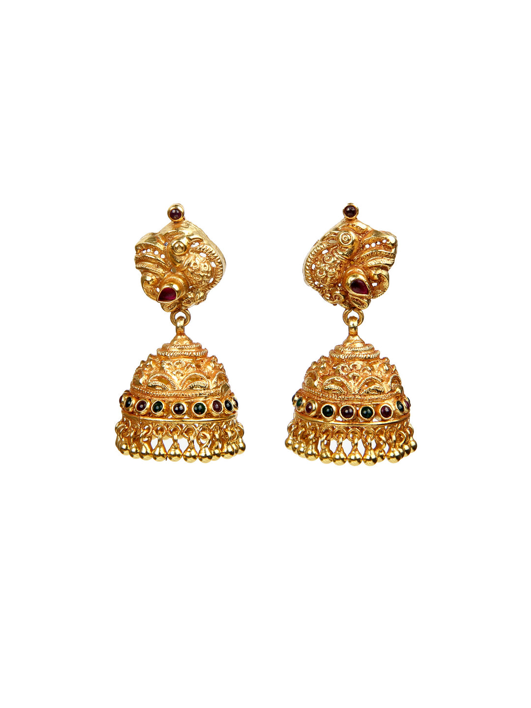 Dhwani Jhumka - 925 silver gold polish