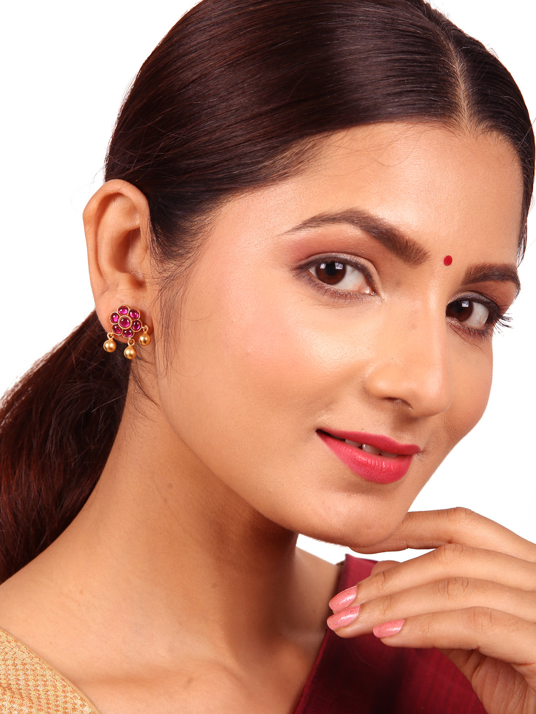 Dira Stud - 925 silver gold polish